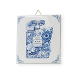 delfts blauw tegeltje parfumflesje glans