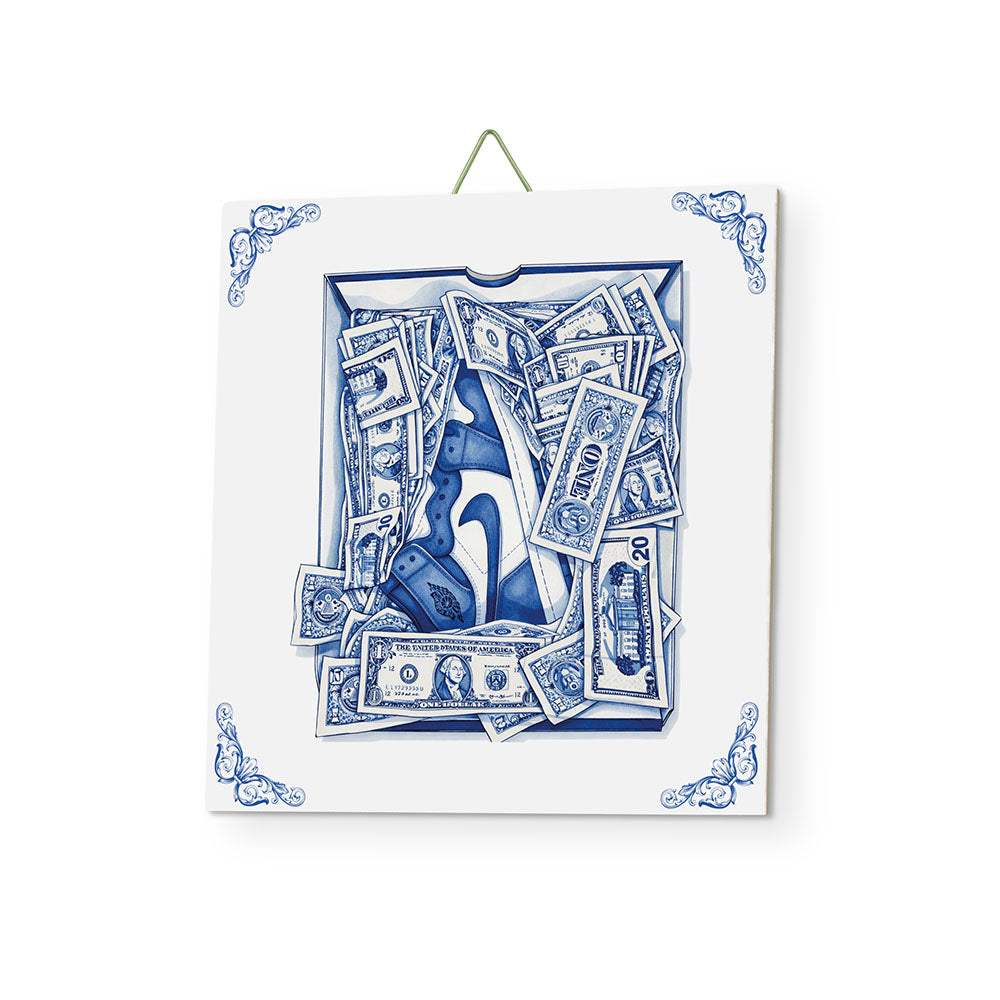 delfts blauw tegeltje sneakermoney mat