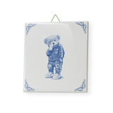 delfts blauw tegeltje trainingspak teddy glanzend