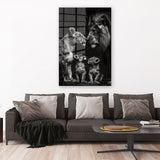 glasschilderi leeuwenband wanddecoratie 1