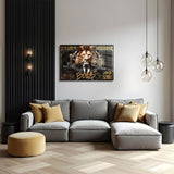 glasschilderij 100 lion dollar woonkamer 5