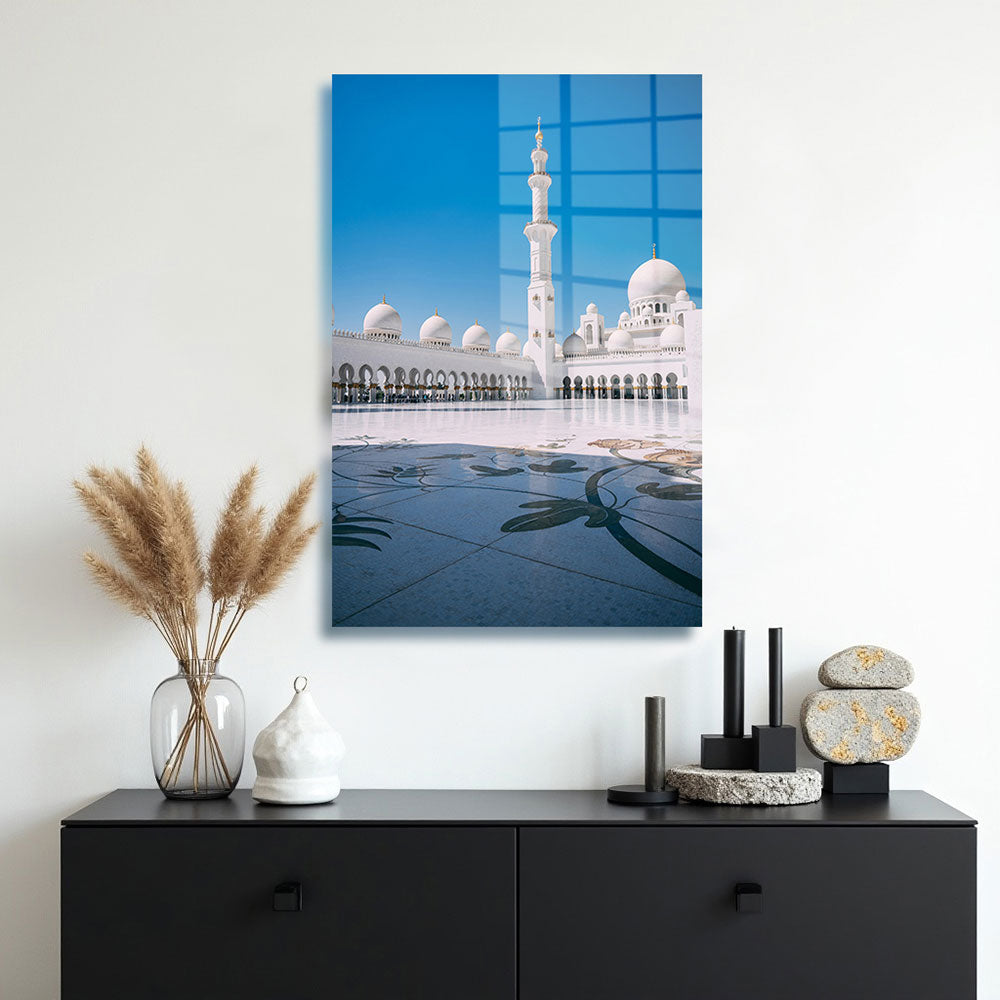 glasschilderij Abu Dhabi grote Moskee muur