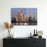 glasschilderij abu dhabi skyline voorkant