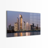 glasschilderij abu dhabi skyline voorkant