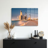 glasschilderij abu dhabi skyscraper muur