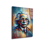 glasschilderij-albert-einstein-abstract