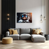 glasschilderij astronaut kat woonkamer 5