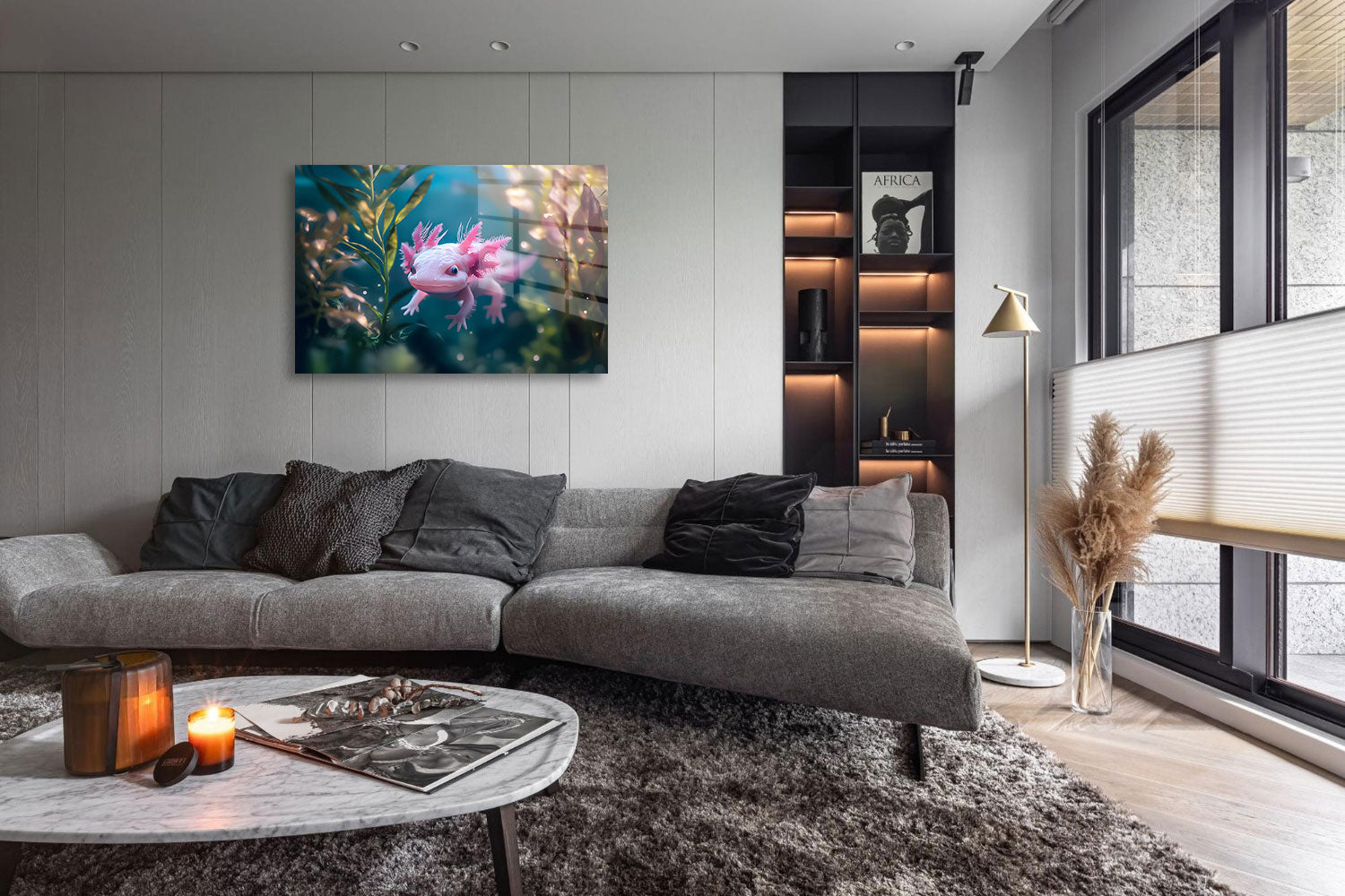 glasschilderij axolotl woonkamer 4