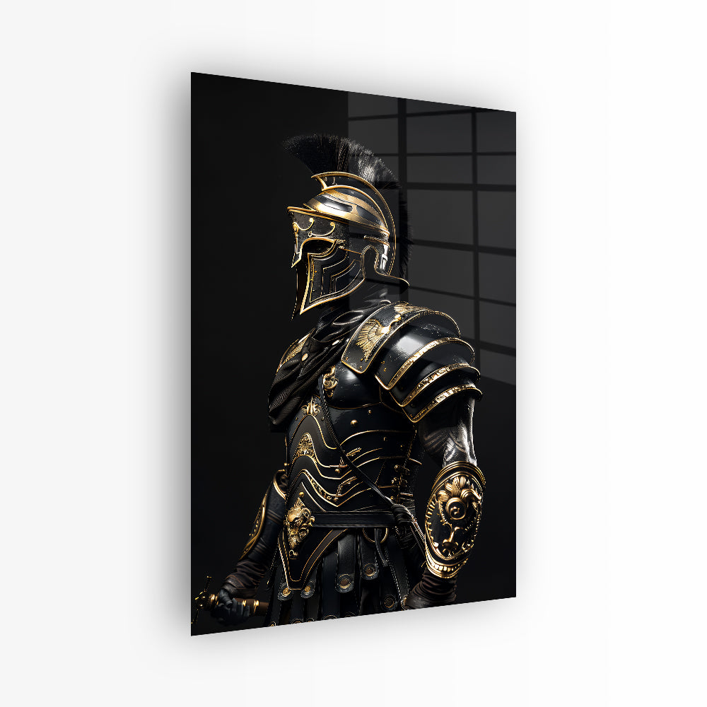 glasschilderij-black-gold-gladiator-voorkant