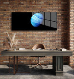 glasschilderij blue planet kantoor