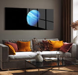 glasschilderij blue planet woonkamer