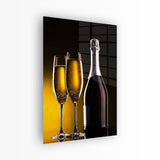 glasschilderij champagne bottle voorkant