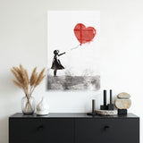 glasschilderij chasing love muur