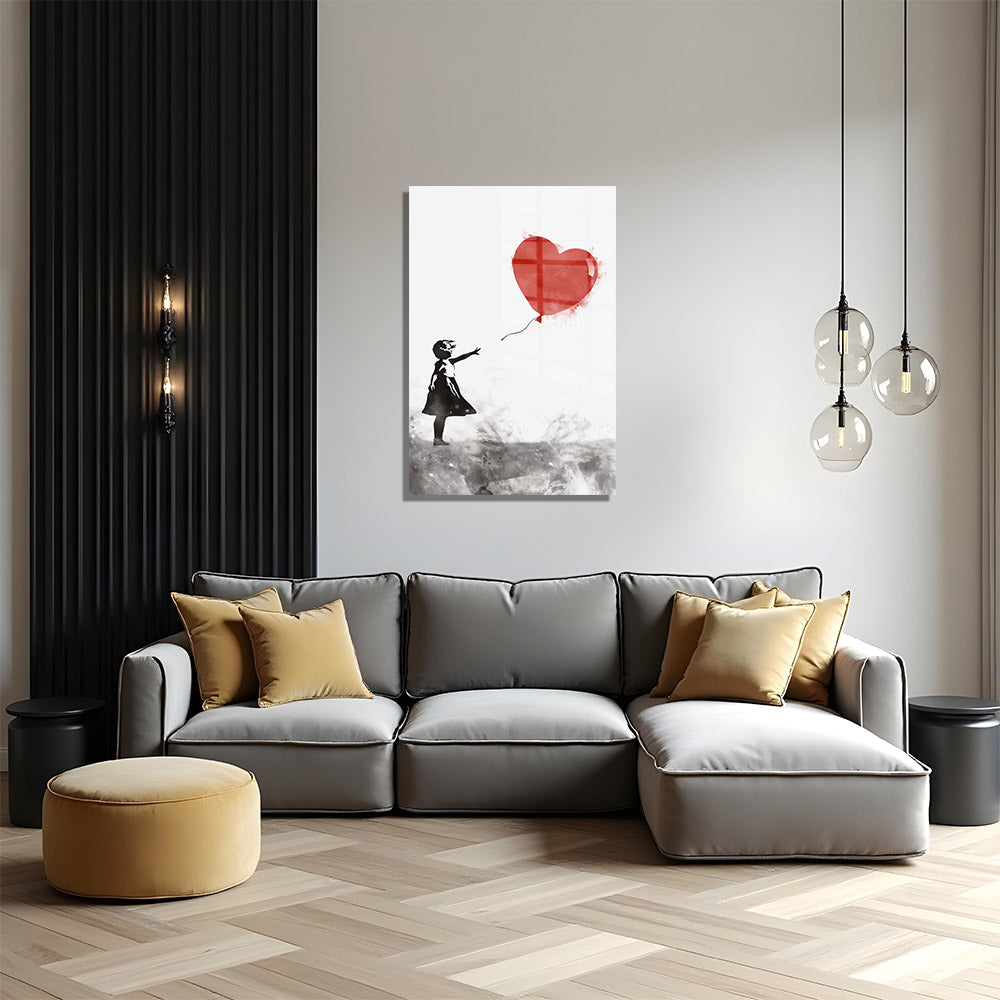 glasschilderij chasing love woonkamer