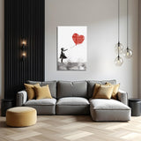 glasschilderij chasing love woonkamer