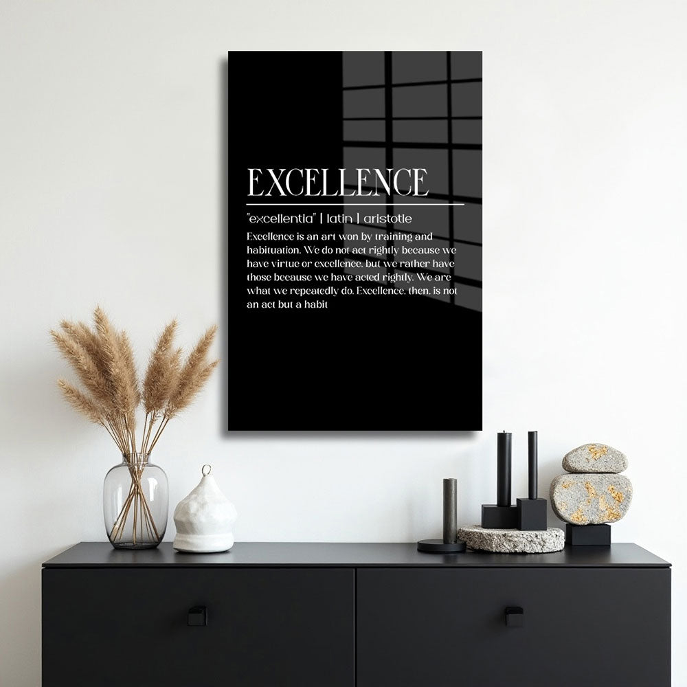 glasschilderij excellence zwart wit muur