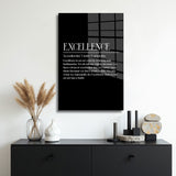 glasschilderij excellence zwart wit muur