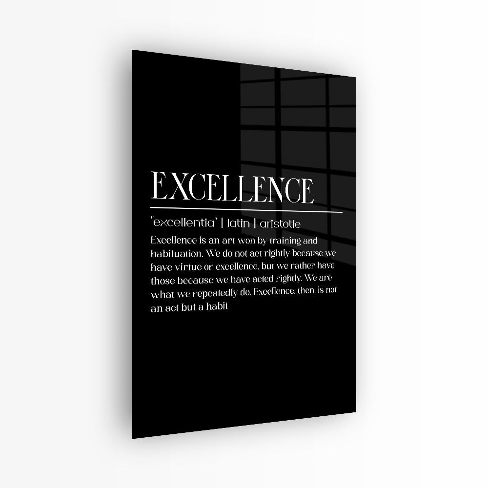 glasschilderij excellence zwart wit voorkant