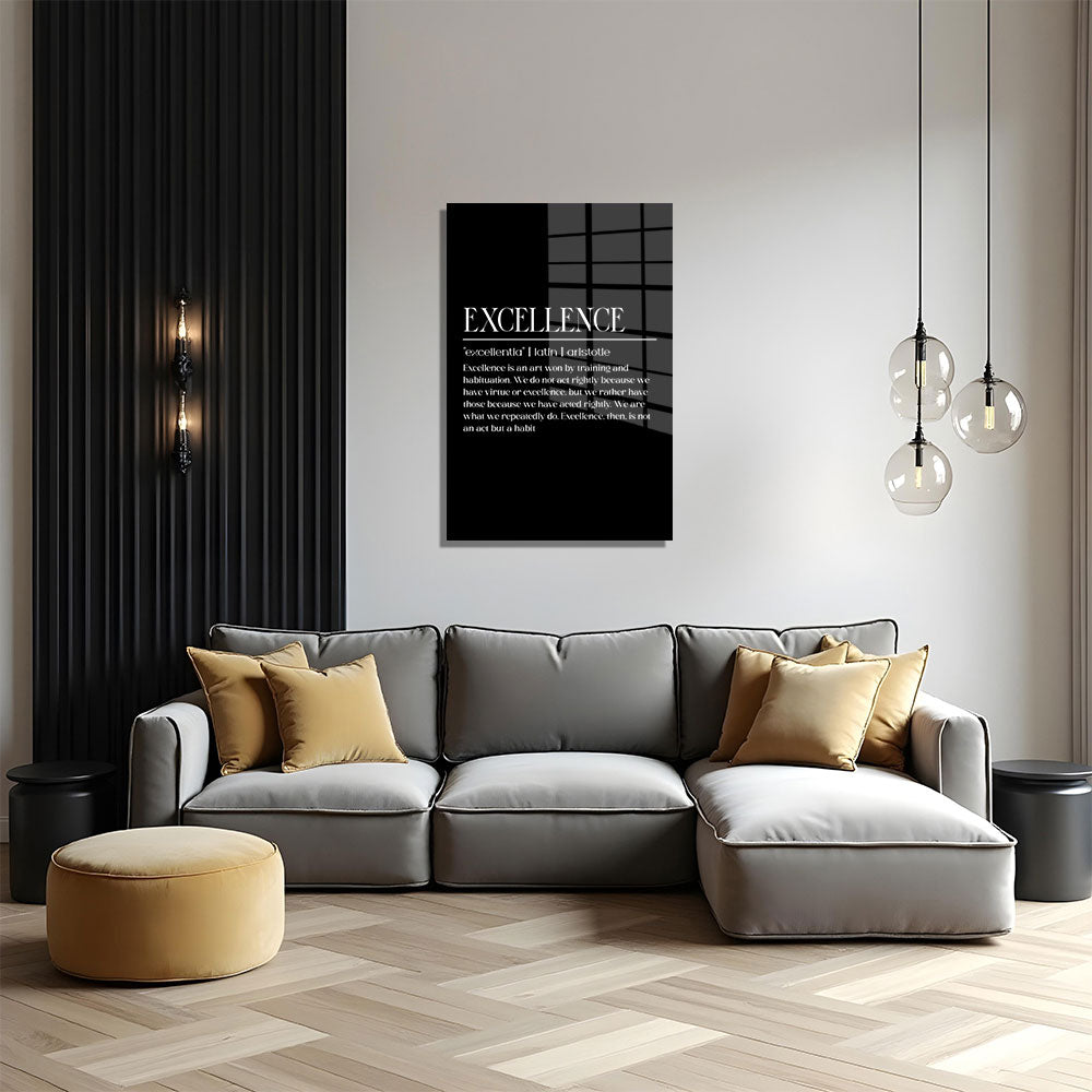 glasschilderij excellence zwart wit woonkamer 4