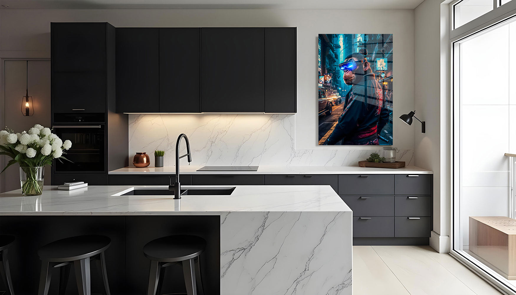 glasschilderij future ape voorkant