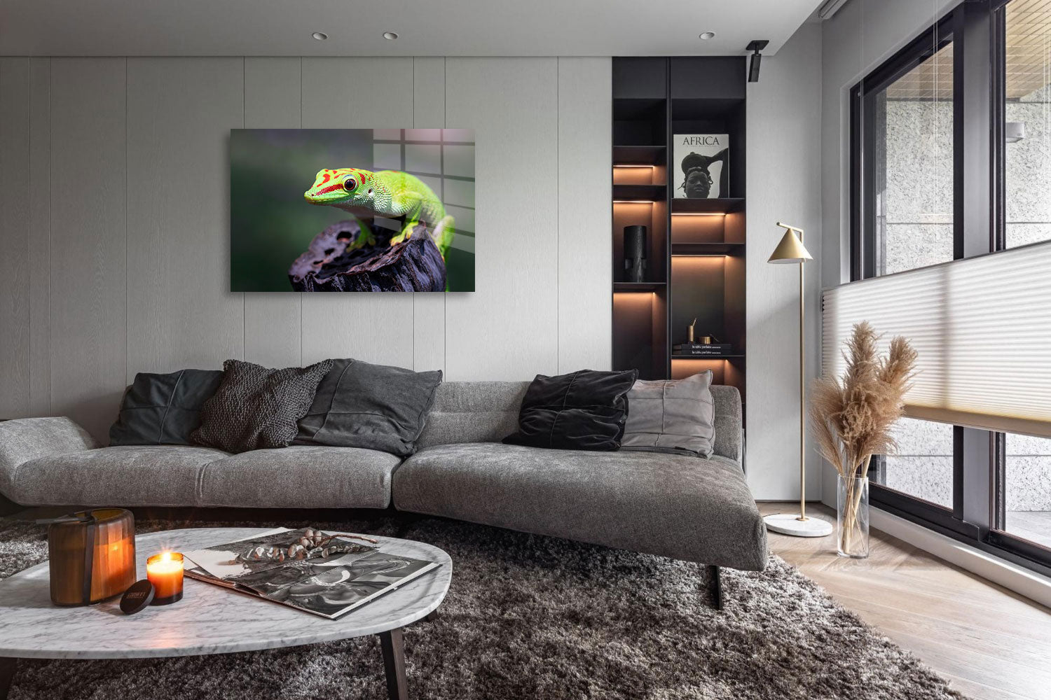 glasschilderij gekko woonkamer 4