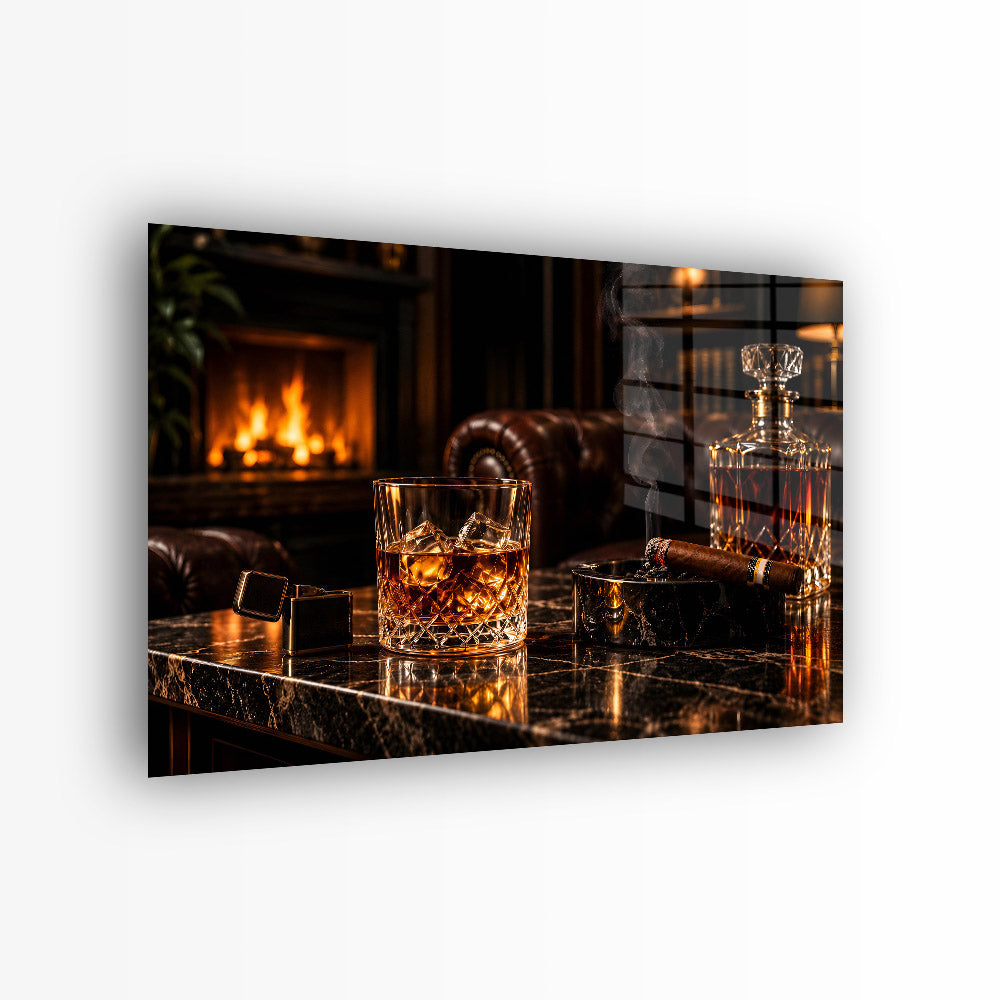glasschilderij gentleman night voorkant