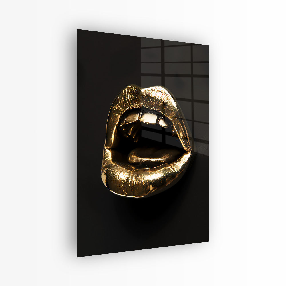 glasschilderij golden mouth voorkant