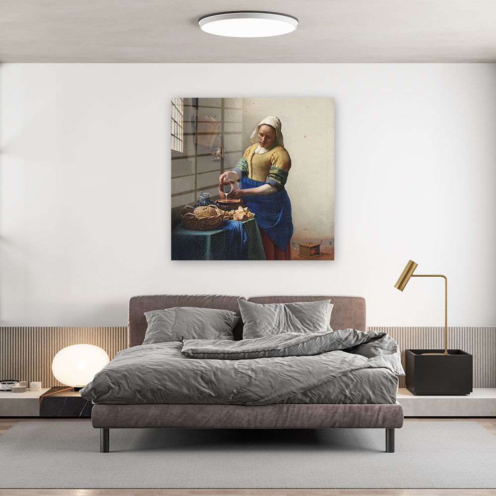 glasschilderij-het-melkmeisje-slaapkamer-1