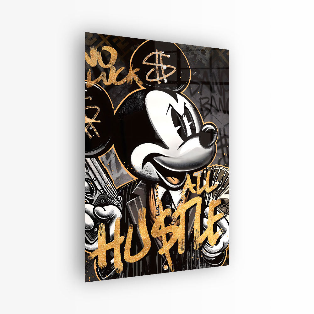 glasschilderij hustle mouse voorkant