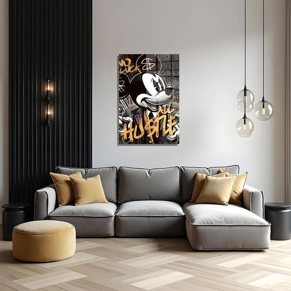 glasschilderij hustle mouse woonkamer 4