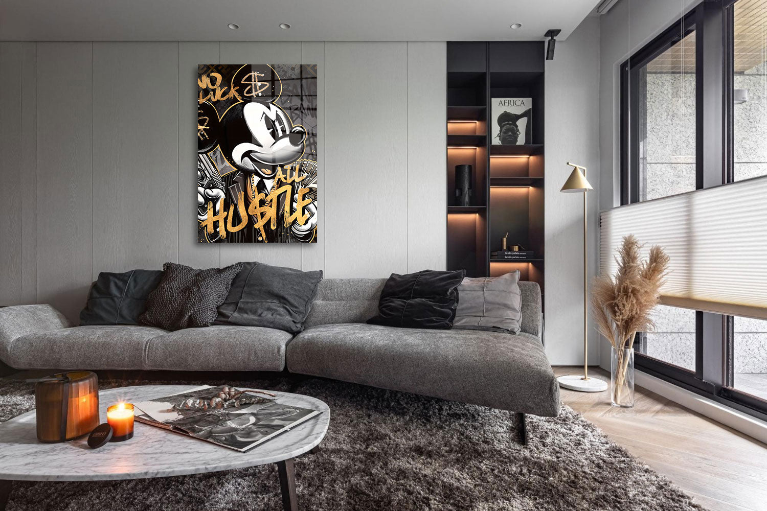 glasschilderij hustle mouse woonkamer 5