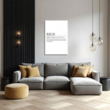 glasschilderij ikigai wit zwart woonkamer 4