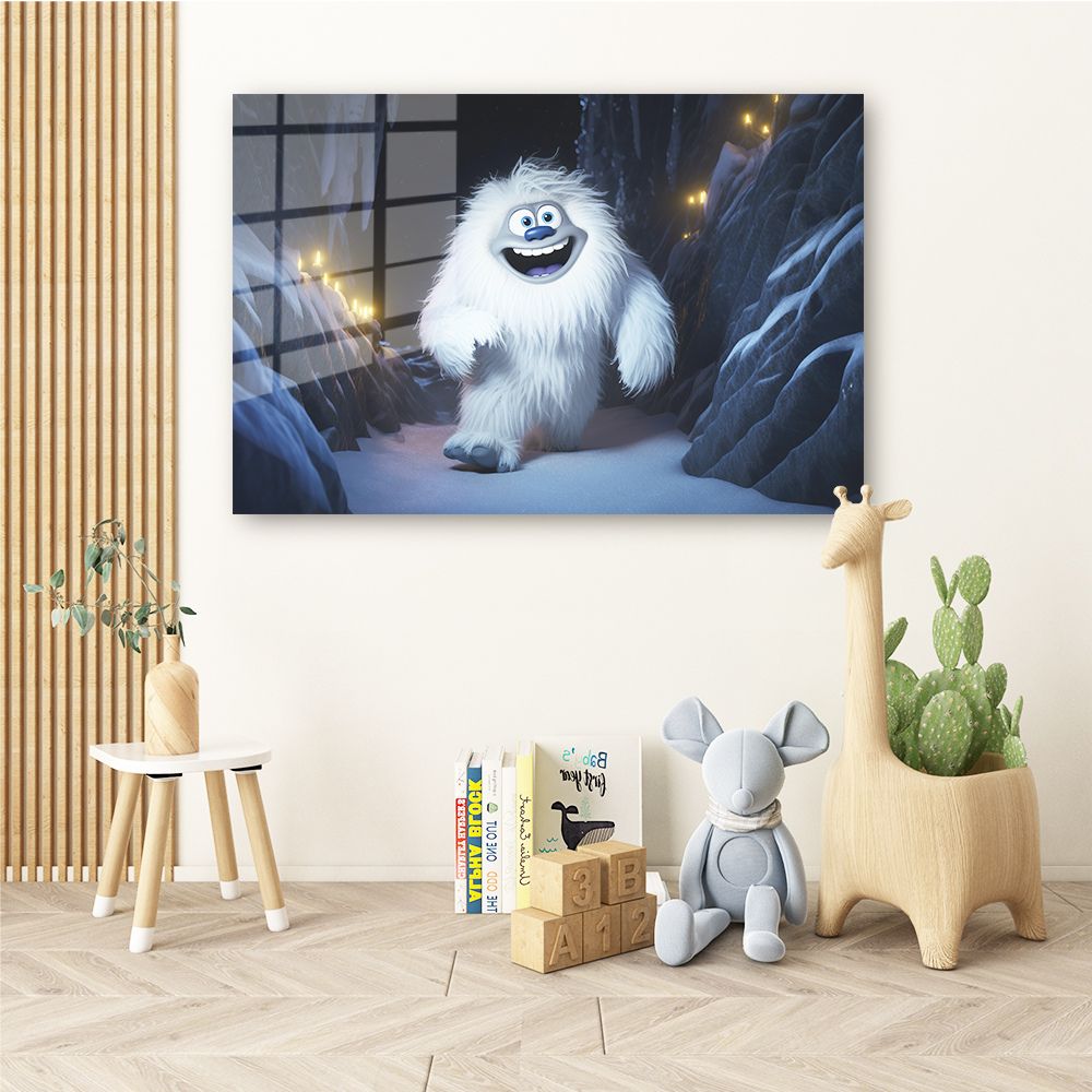 glasschilderij-kinderkamer-furry-yeti