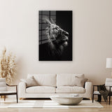 glasschilderij koning leeuw wanddecoratie 3