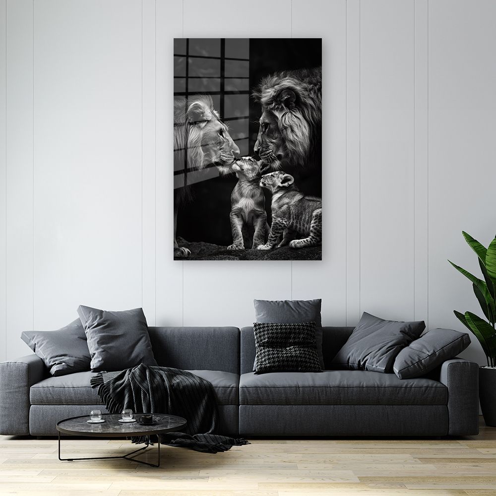 glasschilderij koninklijke knuffel wanddecoratie 6