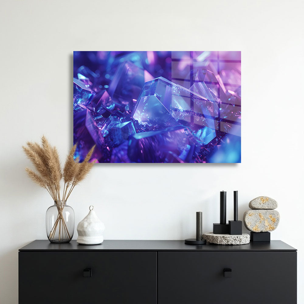 glasschilderij kristal muur