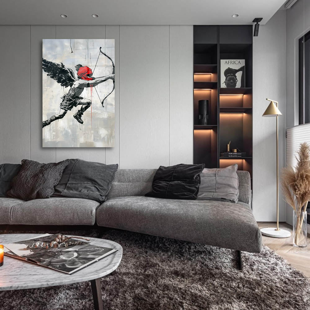 glasschilderij love archer woonkamer 1