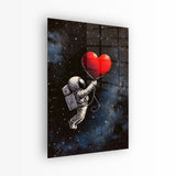 glasschilderij love beyond earth voorkant