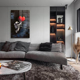 glasschilderij love beyond earth woonkamer 1