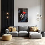 glasschilderij love beyond earth woonkamer