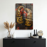 glasschilderij luxury fight muur
