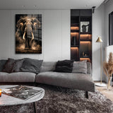glasschilderij majestic elephant woonkamer 1