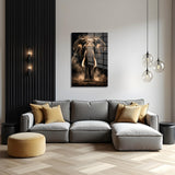 glasschilderij majestic elephant woonkamer