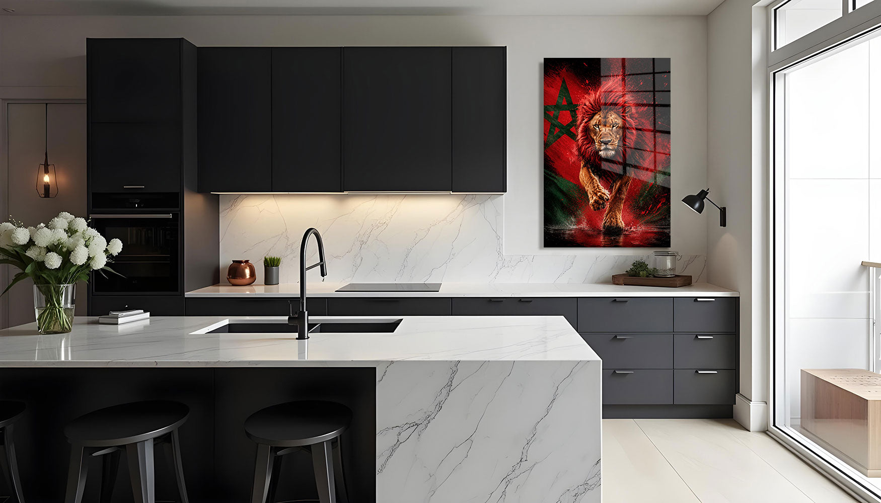 glasschilderij marokkaanse leeuw Keuken