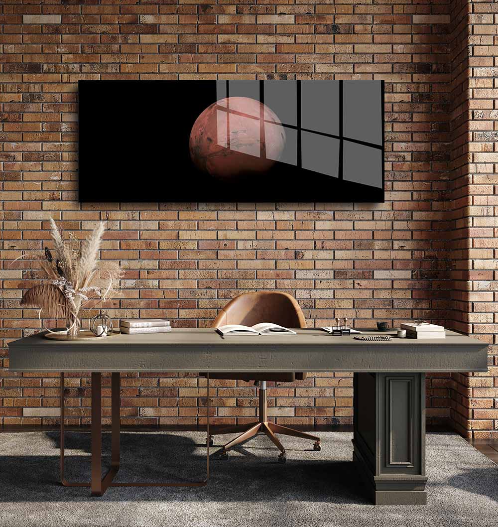 glasschilderij mars panorama kantoor