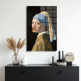 glasschilderij meisje met de knijper muur