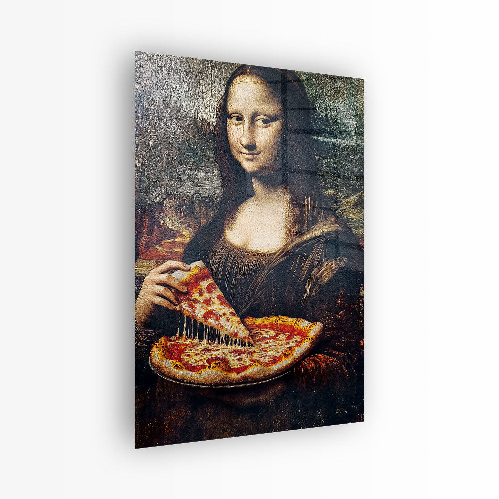 glasschilderij mona pizza voorkant