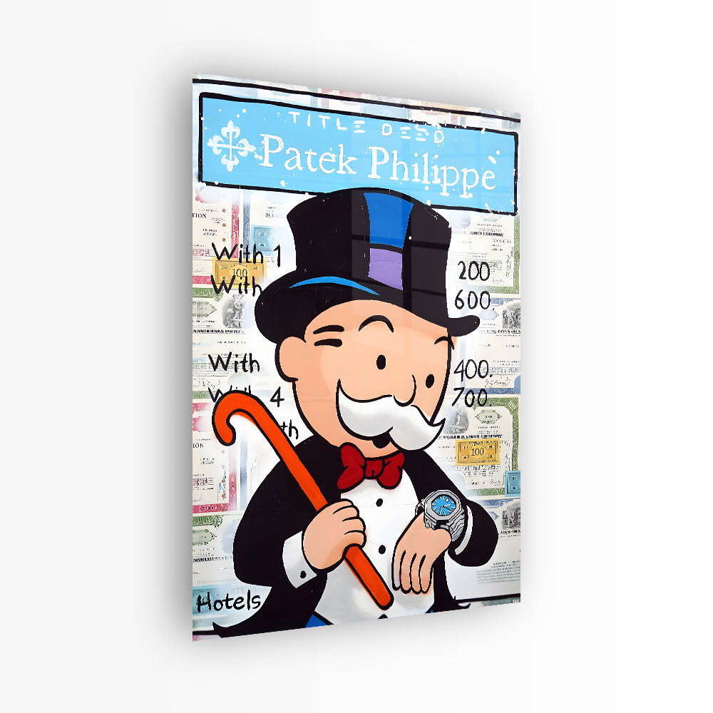 glasschilderij mono patek voorkant