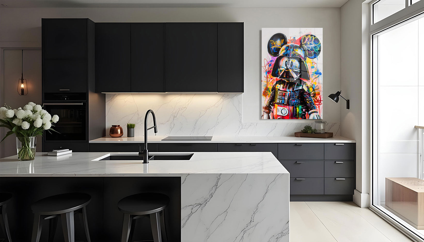 glasschilderij muisvader Keuken