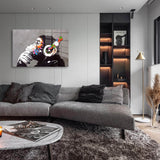 glasschilderij music monkey woonkamer 4